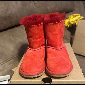 UGG Red Bailey Bow Boots